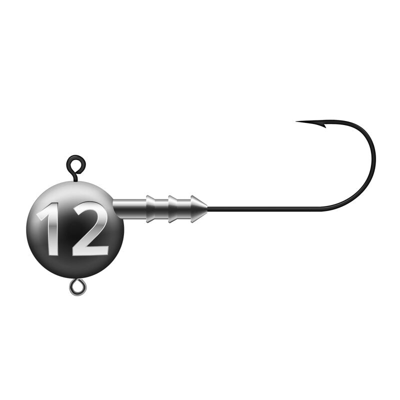 K.P Mustad Round Rund Jigkopf Jig Haken Gummifische