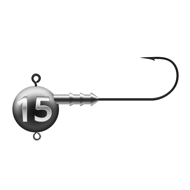 K.P Mustad Round Rund Jigkopf Jig Haken Gummifische