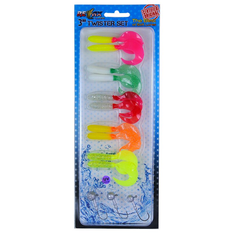 Relax Gummifische Sortiment Twister Set + Jigköpfe