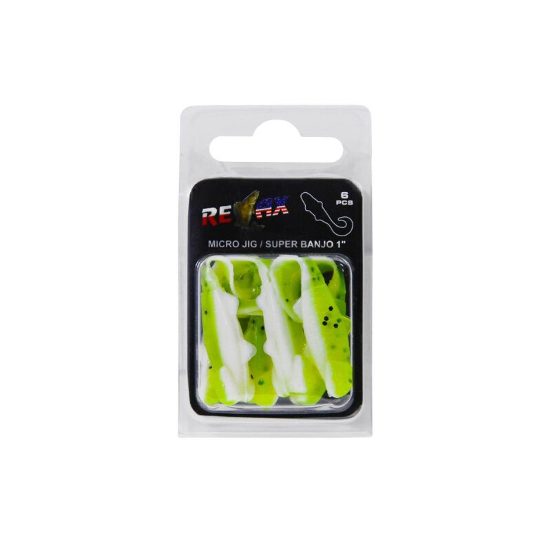 Relax Super Banjo Gummifisch Twister 1" 3,5 cm 6 Stück