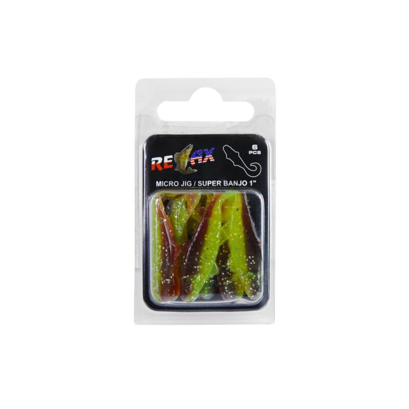 Relax Super Banjo Gummifisch Twister 1" 3,5 cm 6 Stück