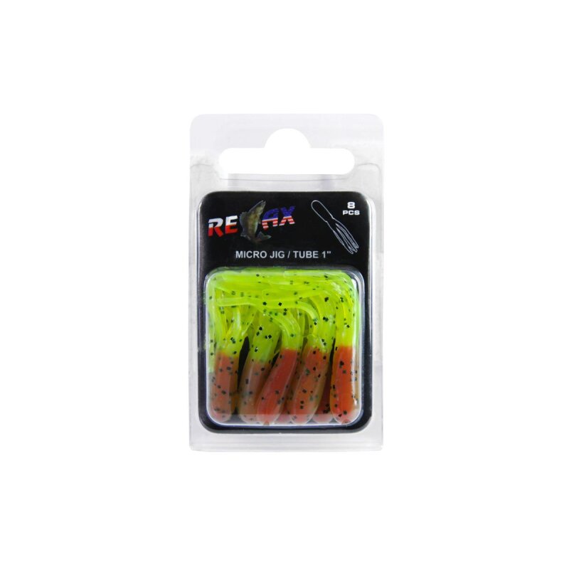 Relax Tube 1" 3,5 cm Barsch Forelle Döbel 8 Stück