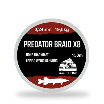 Major Fish Predator Braid 8-Fach geflochten 150m