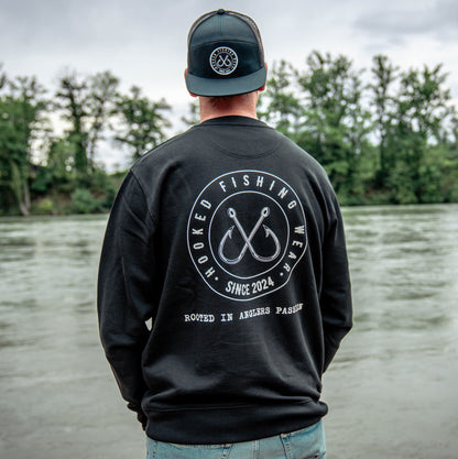 Hooked Fishing Wear Sweatshirt Back