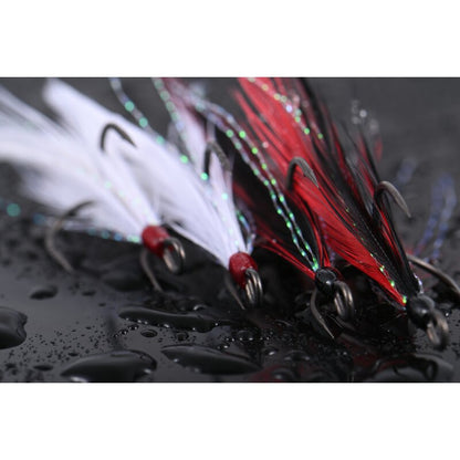 BKK Feathered Spear-21 SS Treble Hook - Red/Black