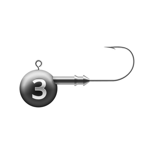 K.P Mustad Round Rund Jigkopf Jig Haken Gummifische