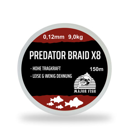 Major Fish Predator Braid 8-Fach geflochten 150m