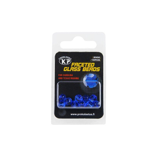 K.P Baits Glasperlen Glass Beads blau